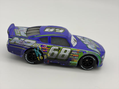 PRE-OWNED / LOOSE DISNEY PIXAR CARS 1:55 BY MATTEL - "PARKER BRAKESTON (NO 2 COLA #68)" CARS 3 PISTON CUP RACERS SERIES - PLAYED CONDITION