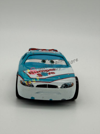 PRE-OWNED / LOOSE DISNEY PIXAR CARS - "Ponchy Wipeout (Bumper save #90)" CARS SERIES - PLAYED CONDITION - READ DESCRIPTION!!!!!!!!!!