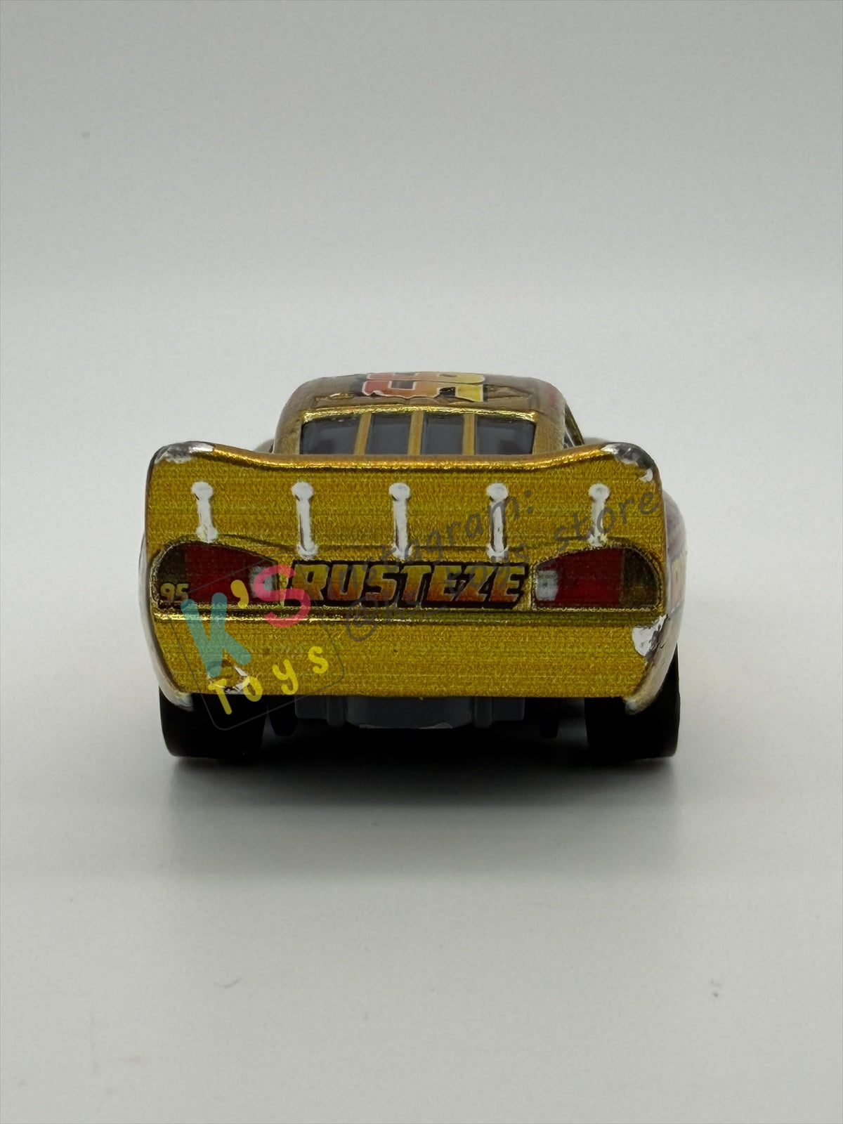 PRE-OWNED / LOOSE DISNEY PIXAR CARS - "GOLDEN LIGHTNING MCQUEEN (2021 PROMO)" 2021 PROMO SERIES - GOOD CONDITION