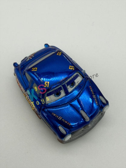 Loose Mini Racers Pixar Disney Cars, Metallic Fabulous Hudson Hornet - Displayed Condition