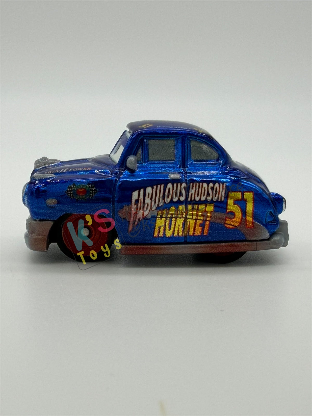 Loose Mini Racers Pixar Disney Cars, Metallic Fabulous Hudson Hornet - Displayed Condition