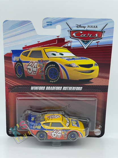 DISNEY PIXAR CARS BY MATTEL - "WINFORD BRADFORD RUTHERFORD"  2025 RE-RELEASED - BNIP