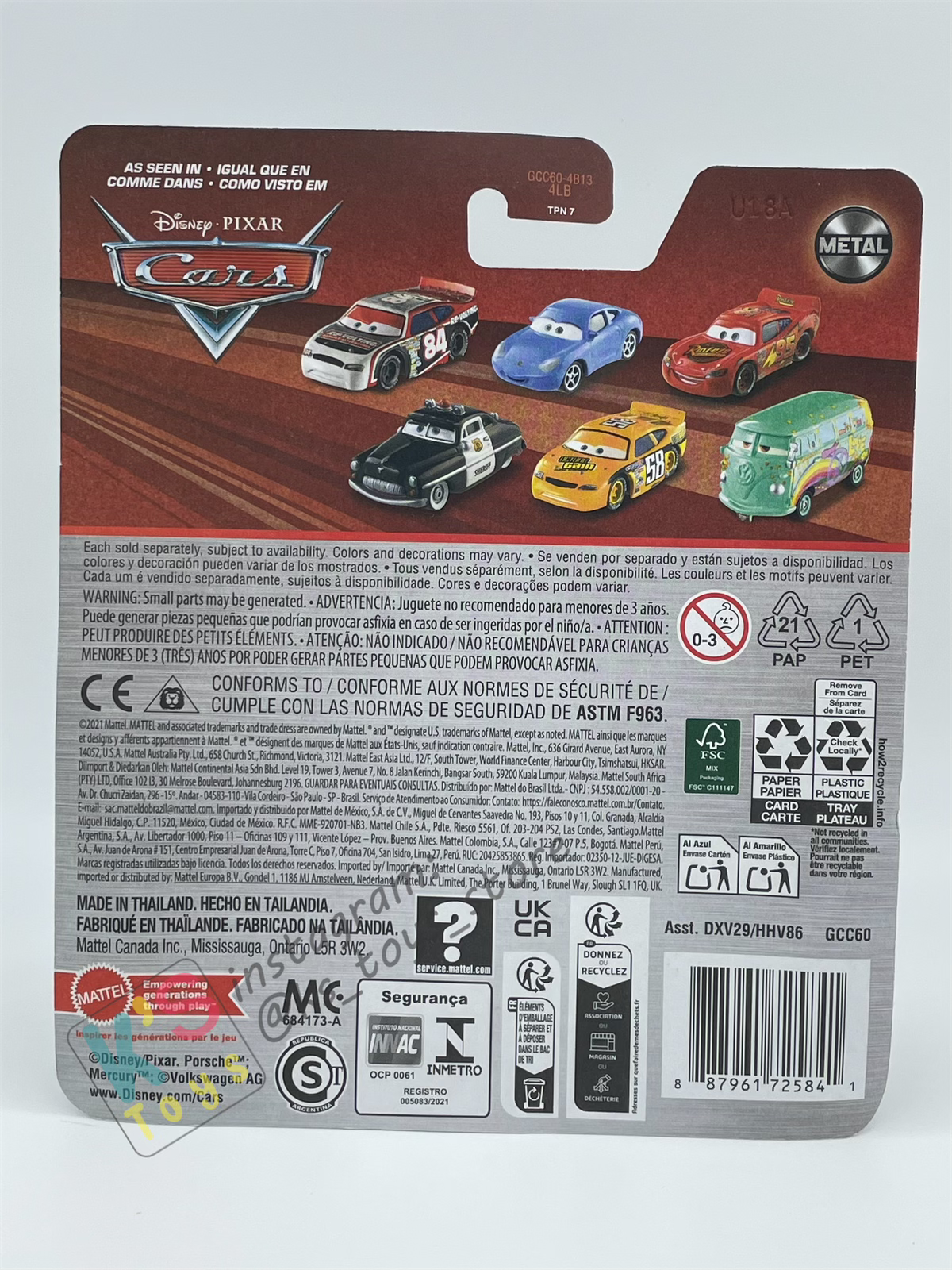 DISNEY PIXAR CARS BY MATTEL - "WINFORD BRADFORD RUTHERFORD"  2025 RE-RELEASED - BNIP