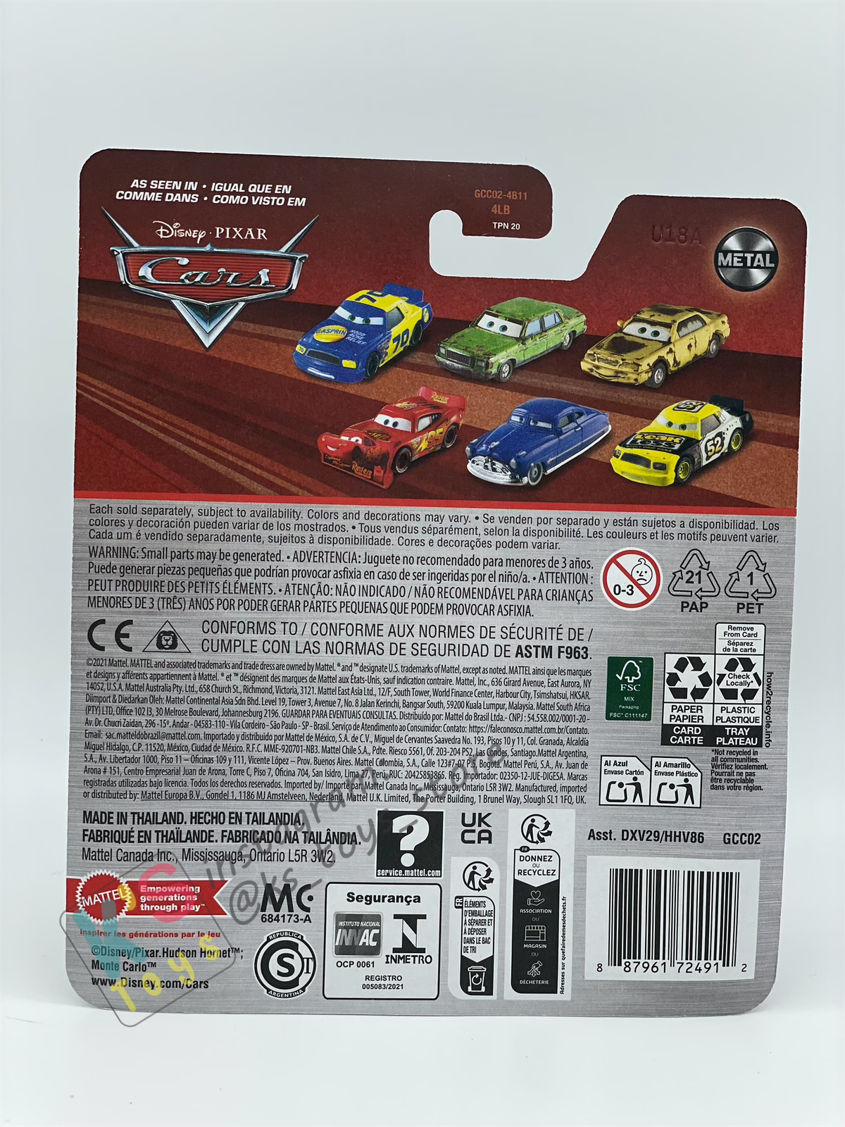 Disney Pixar Cars by MATTEL, DARRELL CARTRIP - 2025 RE-RELEASED - BNIP