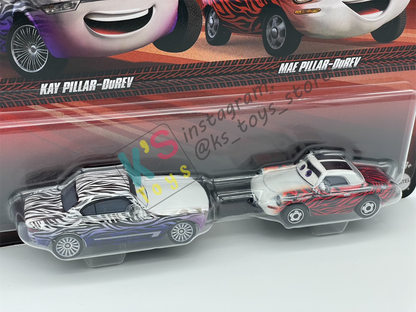 Disney Pixar Cars 1:55 by Mattel 2-Pack KAY PILLAR-DuREV and MAE PILLAR-DuREV - BNIP