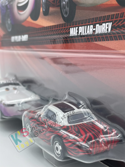 Disney Pixar Cars 1:55 by Mattel 2-Pack KAY PILLAR-DuREV and MAE PILLAR-DuREV - BNIP