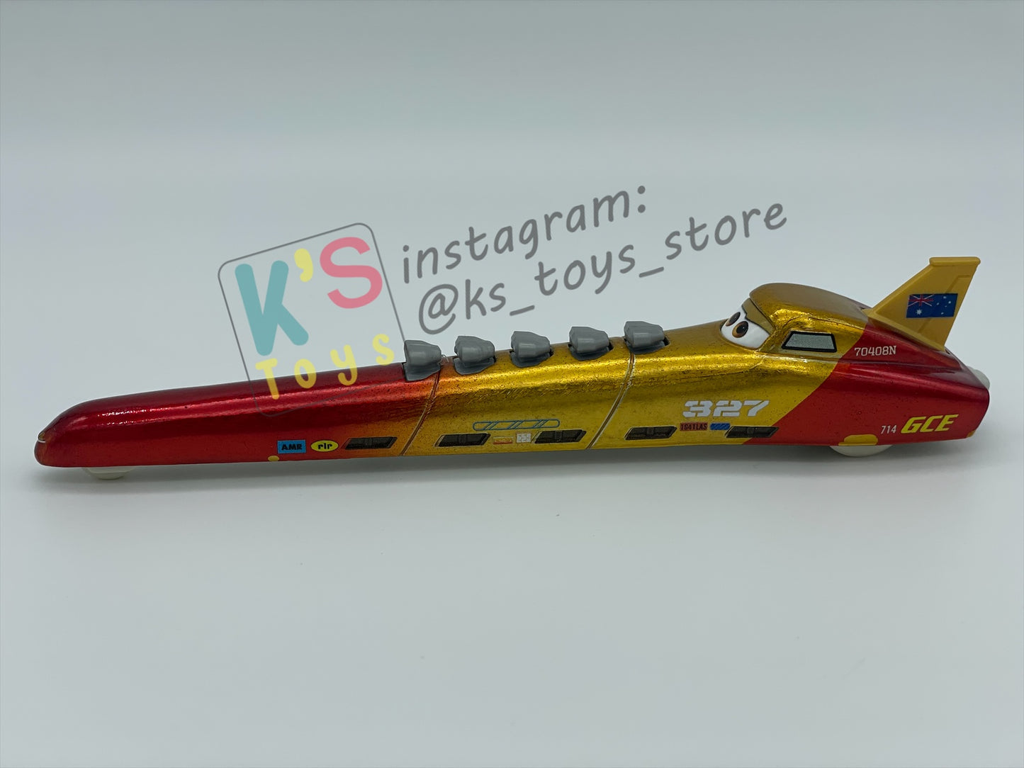 PRE-OWNED / LOOSE DISNEY PIXAR CARS 1:55 BY MATTEL - "PEGGY LINER" CARS ON THE ROAD SALT FEVER - NEAR MINT CONDITION