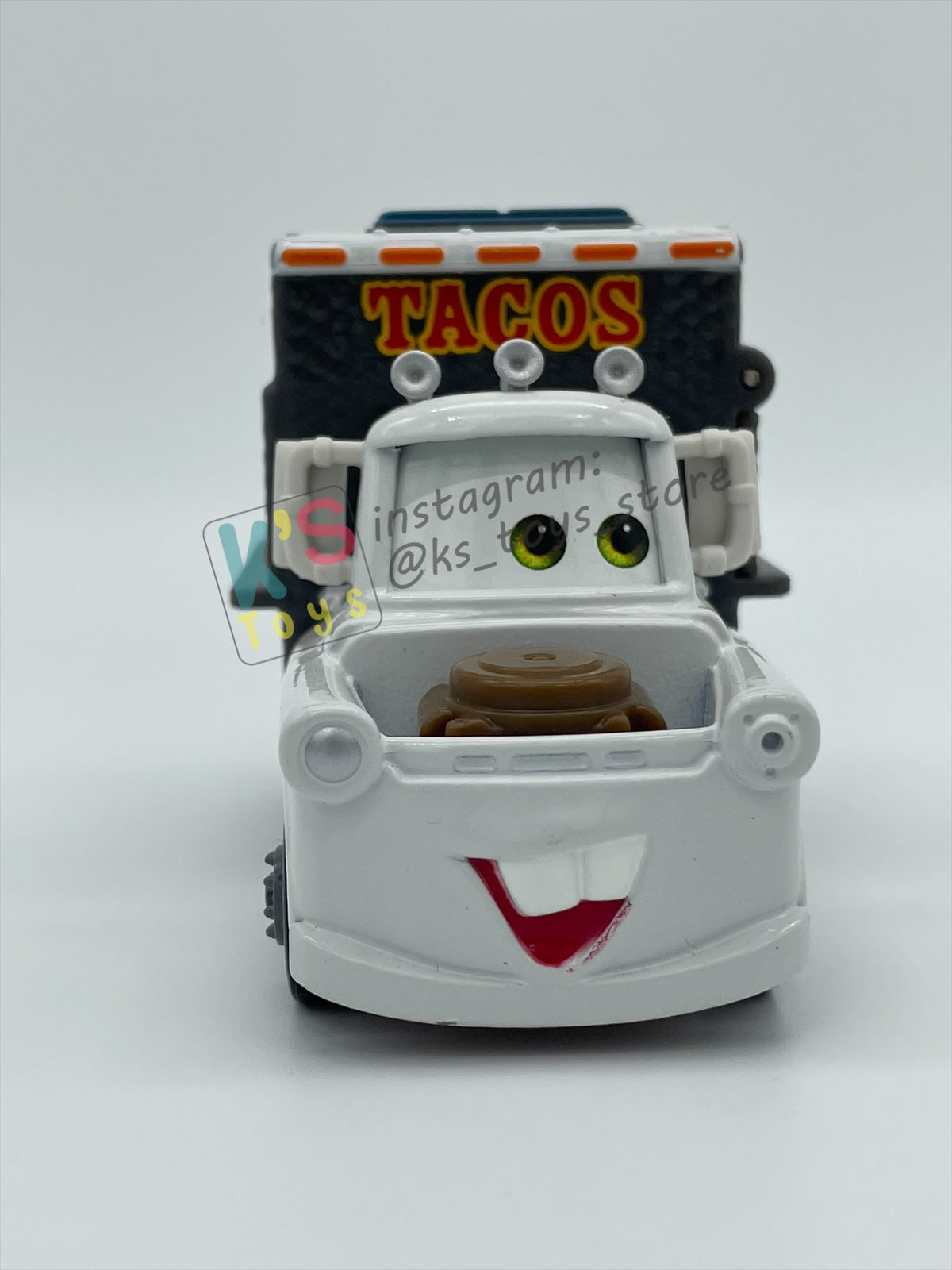 RARE PRE-OWNED / LOOSE DISNEY PIXAR CARS MEGA SIZE BY MATTEL - "TACO MATER" - CARS 2 SERIES - DISPLAYED CONDITION