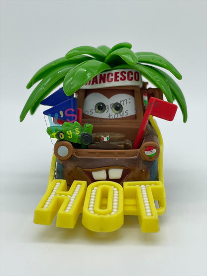 PRE-OWNED / LOOSE DISNEY PIXAR CARS - "FRANCESCO FAN MATER" - CARS 2 MATERS SERIES - DISPLAYED CONDITION