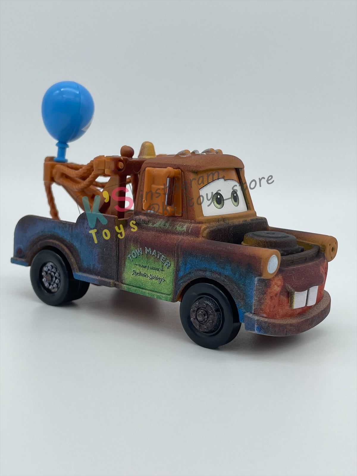 PRE-OWNED / LOOSE DISNEY PIXAR CARS - "MATER WITH BALLOON" - THAILAND 2022 RE-RELEASED - DISPLAYED CONDITION