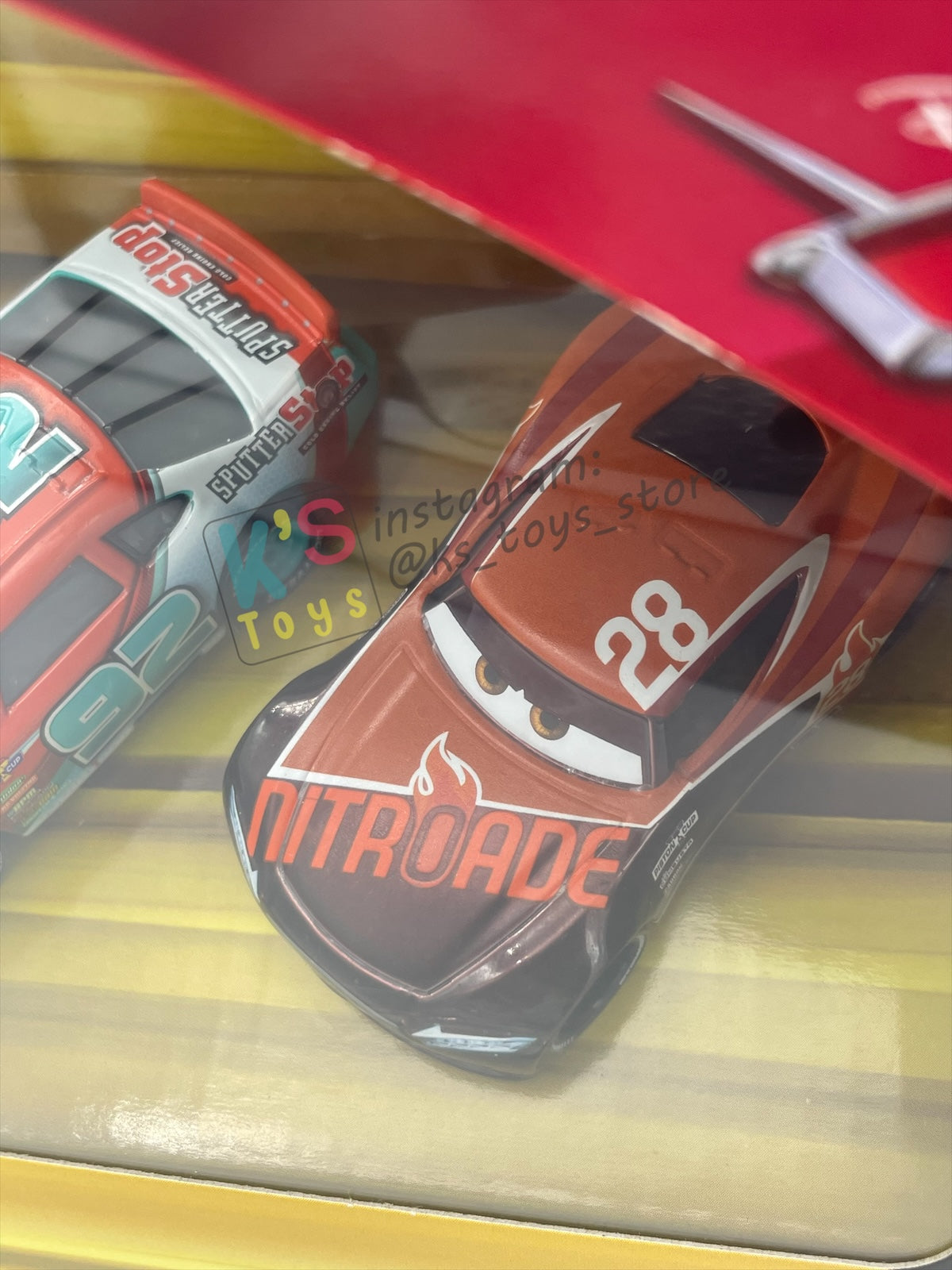 GIFT SET OF DISNEY PIXAR CARS 1:55 BY MATTEL - RACE TO WIN 4-PACK "T.G CASTLENUT, MURRAY CLUTCHBURN, DANNY SWERVEZ, TIM TREADLESS" - BNIB