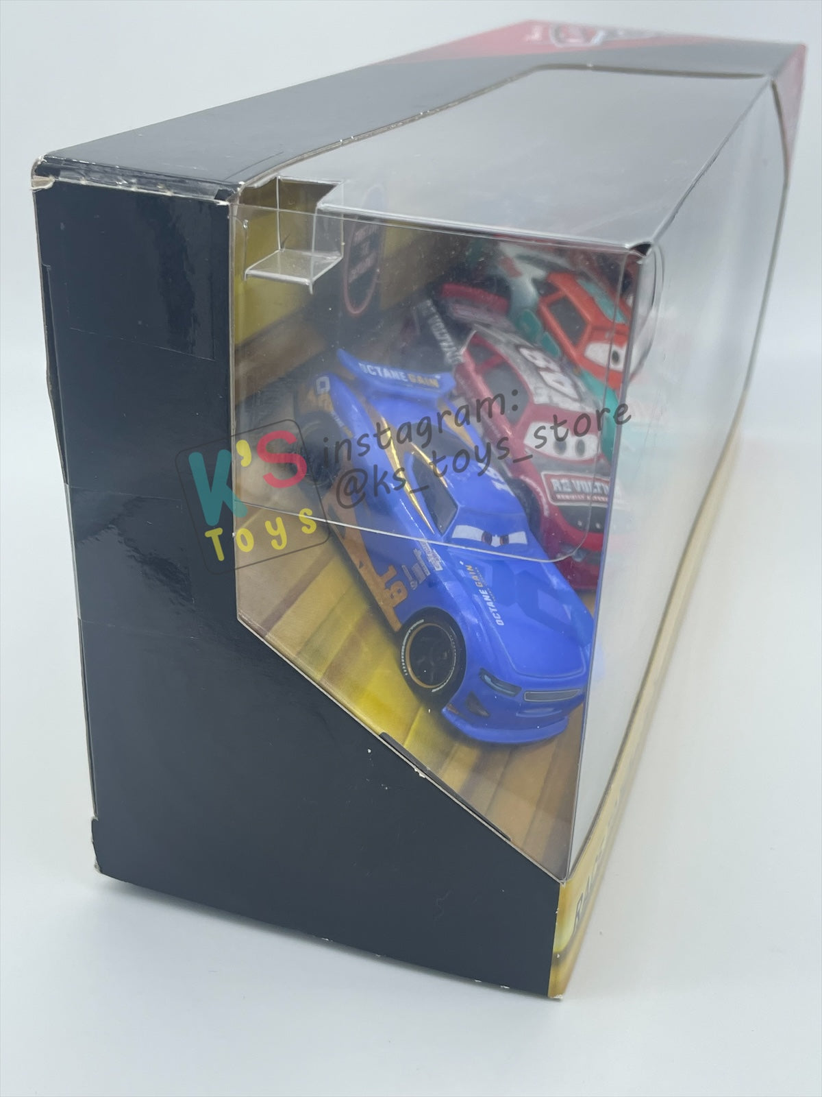 GIFT SET OF DISNEY PIXAR CARS 1:55 BY MATTEL - RACE TO WIN 4-PACK "T.G CASTLENUT, MURRAY CLUTCHBURN, DANNY SWERVEZ, TIM TREADLESS" - BNIB