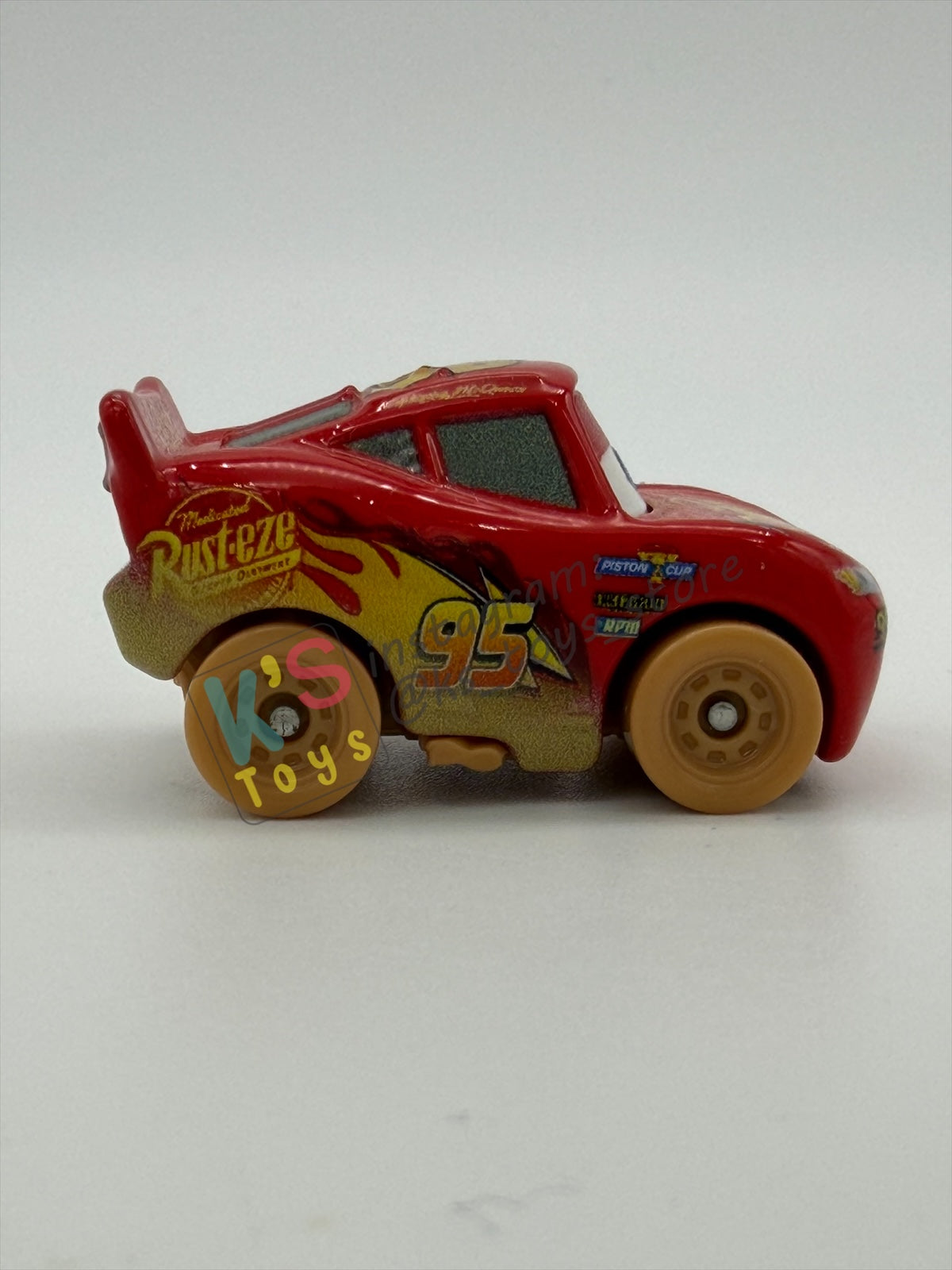 Loose Mini Racers Pixar Disney Cars, DIRT TRACK LIGHTNING MCQUEEN - Mint / Near Mint Condition