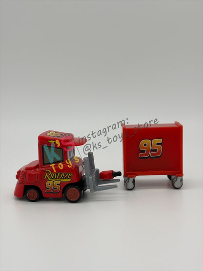 PRE-OWNED / LOOSE DISNEY PIXAR CARS - "MY NAME IS NOT CHUCK WITH CART" CARS 1 - PRE-OWNED IN GOOD CONDITION - READ DESCRIPTION!!!!!!