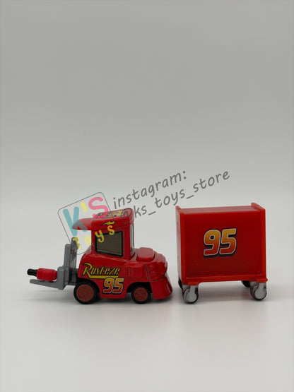 PRE-OWNED / LOOSE DISNEY PIXAR CARS - "MY NAME IS NOT CHUCK WITH CART" CARS 1 - PRE-OWNED IN GOOD CONDITION - READ DESCRIPTION!!!!!!
