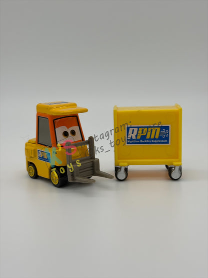 PRE-OWNED / LOOSE DISNEY PIXAR CARS - "PETROL PULASKI / RPM PITTY" CARS 1 - PRE-OWNED IN GOOD CONDITION - READ DESCRIPTION!!!!!!