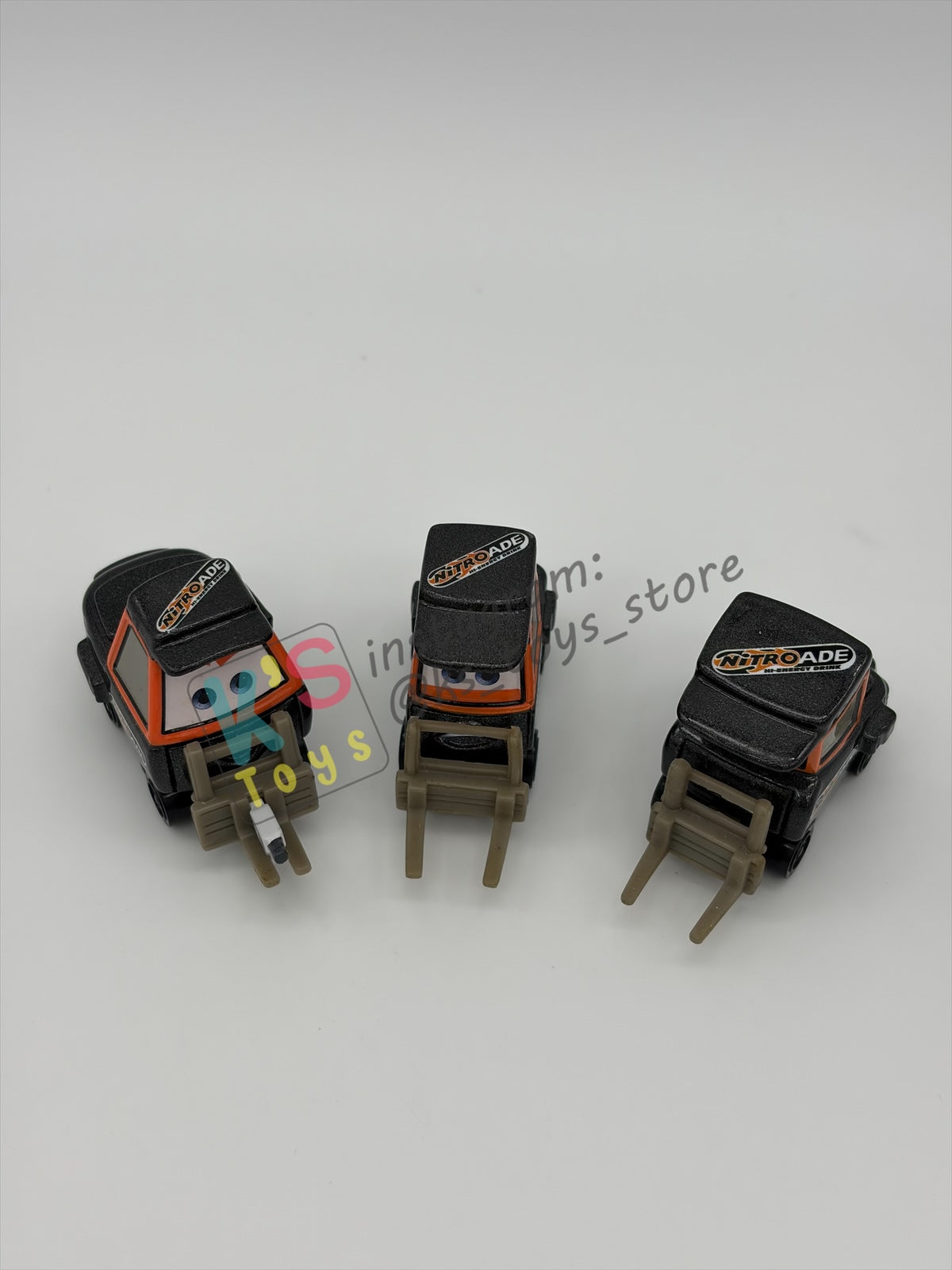 PRE-OWNED / LOOSE DISNEY PIXAR CARS - "NITROADE WIDE PITTY WITH TOOL, NITROADE THIN PITTY, HUGO FAST (NITROADE PITTY)" FROM 4-PACK TEAM NITROADE CREW GIFT PACK CARS 1 - PRE-OWNED IN GOOD CONDITION - READ DESCRIPTION!!!!!!