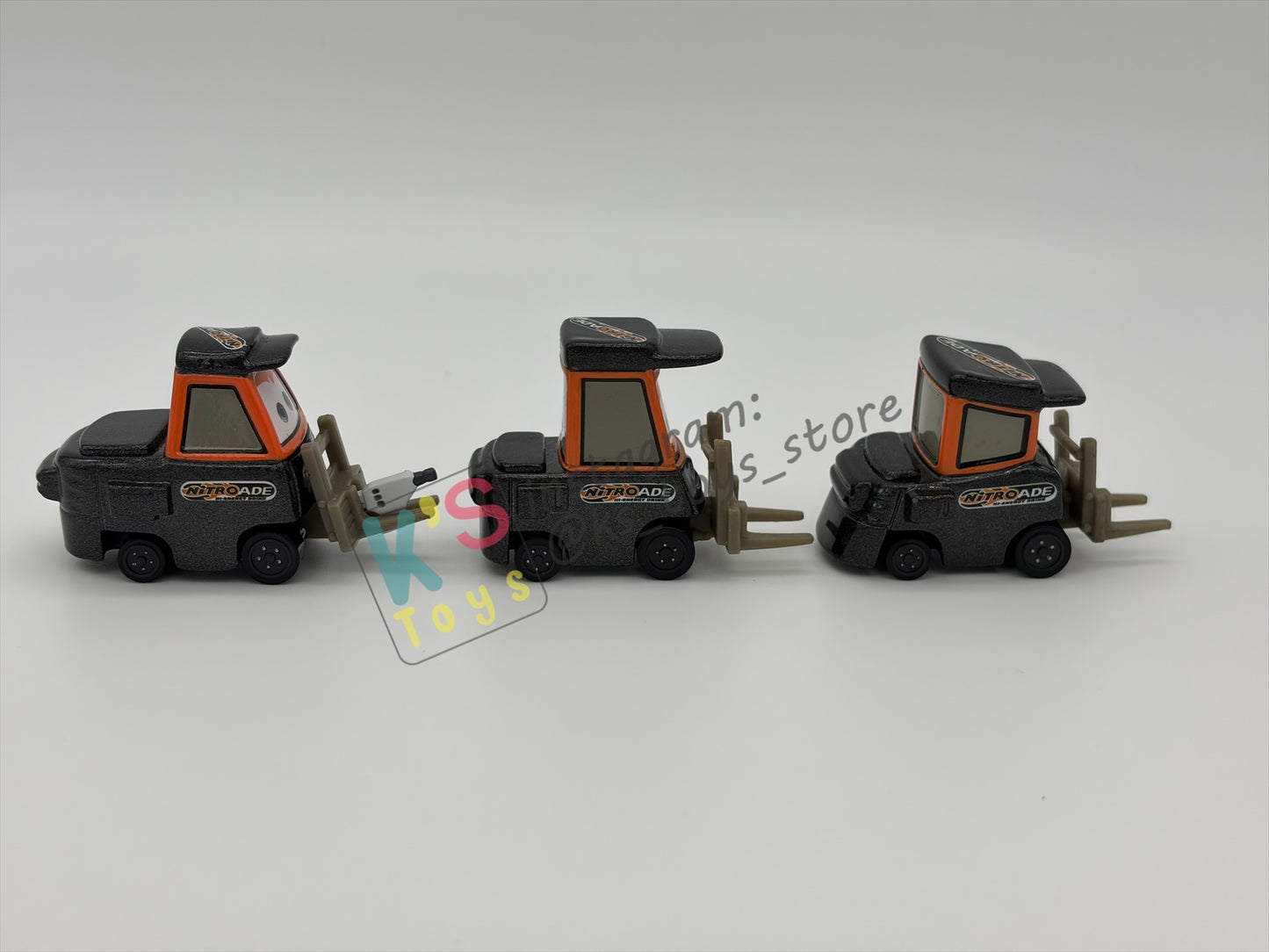 PRE-OWNED / LOOSE DISNEY PIXAR CARS - "NITROADE WIDE PITTY WITH TOOL, NITROADE THIN PITTY, HUGO FAST (NITROADE PITTY)" FROM 4-PACK TEAM NITROADE CREW GIFT PACK CARS 1 - PRE-OWNED IN GOOD CONDITION - READ DESCRIPTION!!!!!!