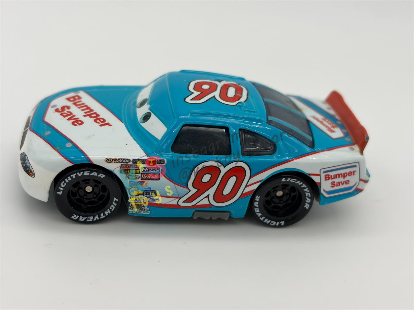 PRE-OWNED / LOOSE DISNEY PIXAR CARS - "Ponchy Wipeout (Bumper save #90)" CARS SERIES - NEAR MINT CONDITION - READ DESCRIPTION!!!!!!!!!!