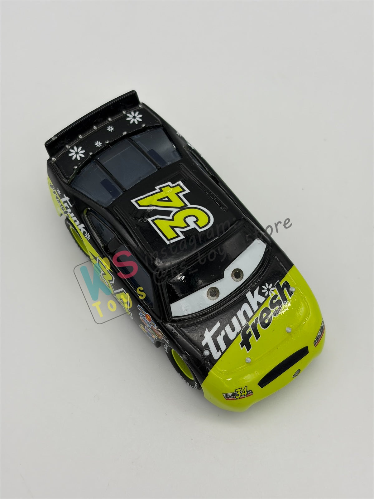 PRE-OWNED / LOOSE DISNEY PIXAR CARS BY MATTEL - "TRUNK FRESH RUBBER TIRES" - SYNTHETIC RUBBER TIRES SERIES - GOOD CONDITION - READ DESCRIPTION!!!!!!!!!!