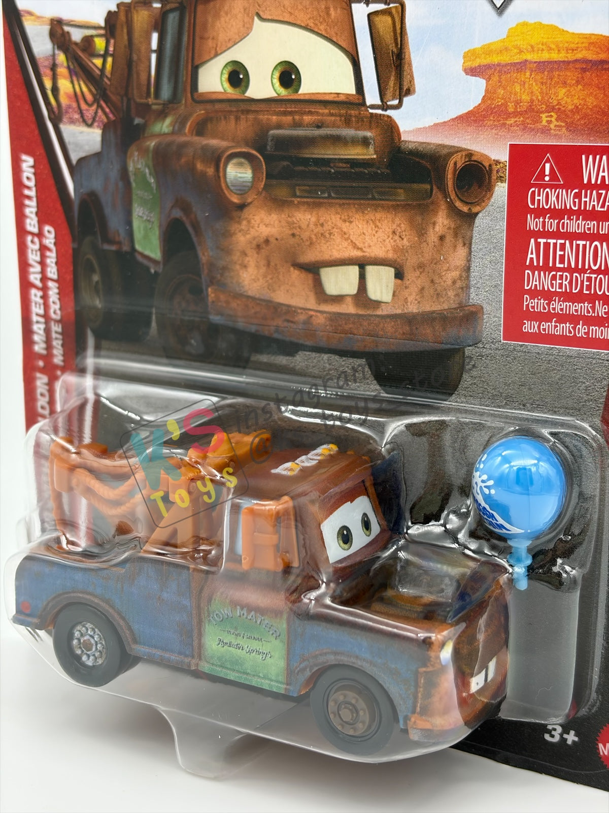 DISNEY PIXAR CARS BY MATTEL - "MATER WITH BALLOON" 2026 RE-RELEASED 20TH ANNIVERSARY CARD - BNIP
