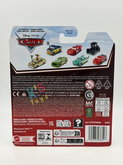DISNEY PIXAR CARS 1:55 BY MATTEL - "RALPH CARLOW" 2026 RE-RELEASED 20TH ANNIVERSARY CARD - BNIP