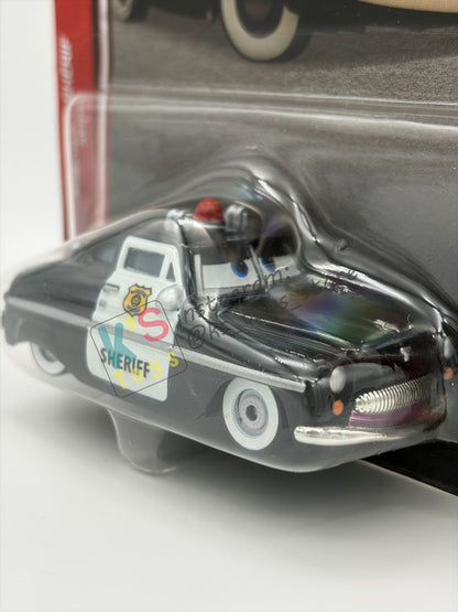 DISNEY PIXAR CARS BY MATTEL - "SHERIFF" CARS 1 - 2026 RE-RELEASED 20TH ANNIVERSARY CARD - BNIP