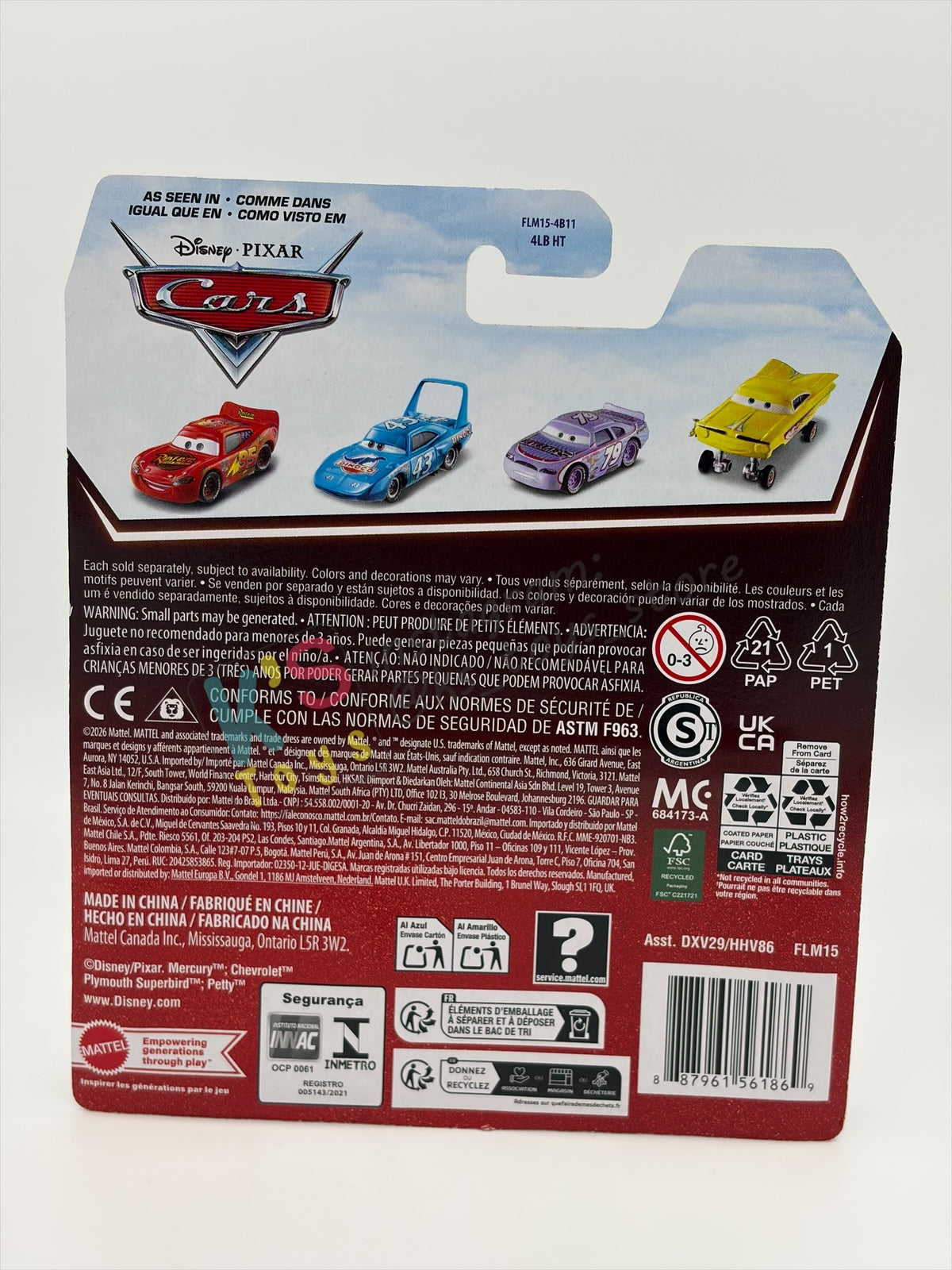 DISNEY PIXAR CARS BY MATTEL - "SHERIFF" CARS 1 - 2026 RE-RELEASED 20TH ANNIVERSARY CARD - BNIP