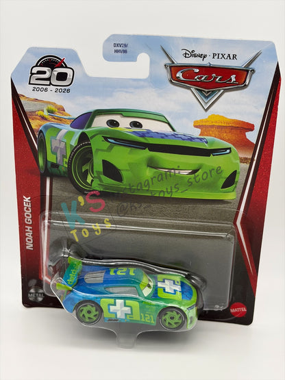 DISNEY PIXAR CARS 1:55 BY MATTEL - "NOAH GOCEK" CARS 3 - 2026 RE-RELEASED 20TH ANNIVERSARY CARD - BNIP