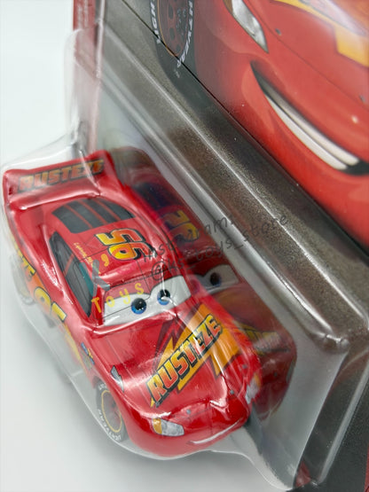 DISNEY PIXAR CARS 1:55 BY MATTEL - "RUSTEZE LIGHTNING MCQUEEN"  2026 RE-RELEASED 20TH ANNIVERSARY CARD - BNIP