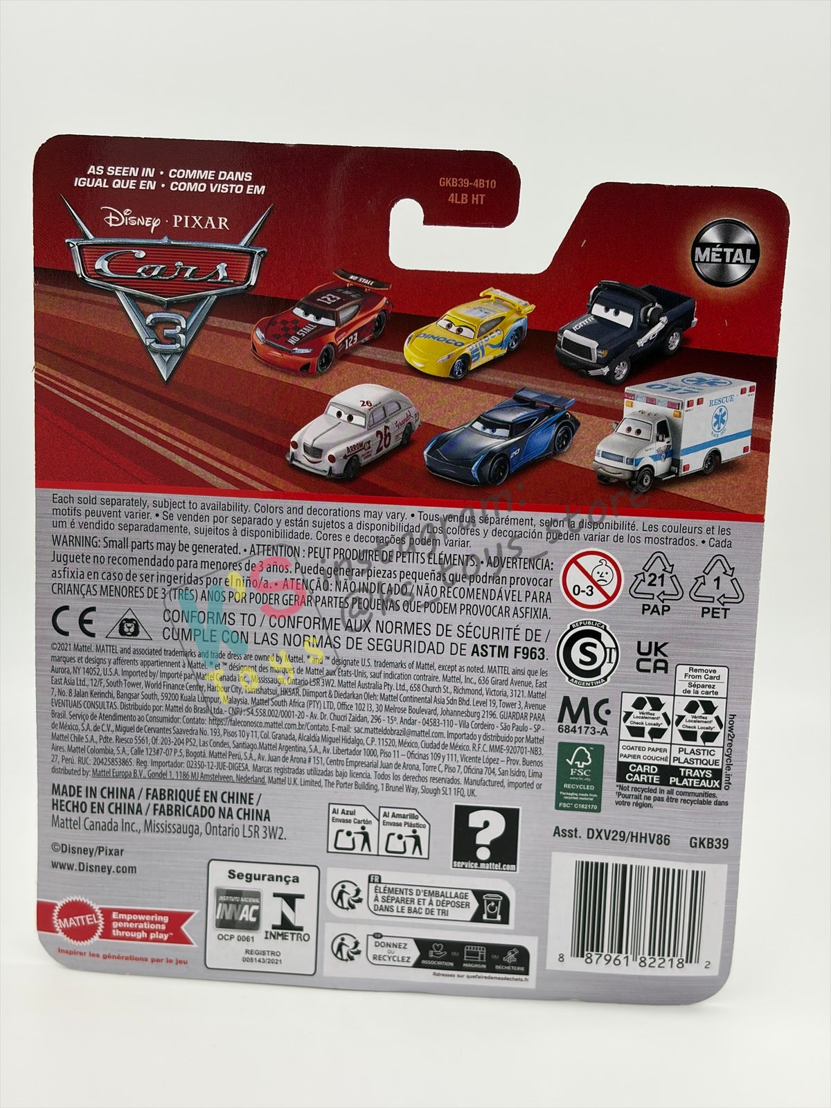 DISNEY PIXAR CARS 1:55 BY MATTEL - "AARON CLOCKER" CARS 3 - 2026 RE-RELEASED - BNIP