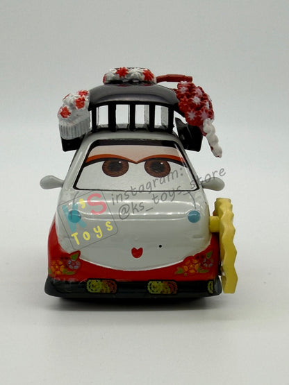 PRE-OWNED / LOOSE DISNEY STORE OF DISNEY PIXAR CARS 1:43 - TAMIKO, SHIGEKO AND OKUNI - TRAVELLING THROUGH TOKYO SERIES - IN NEAR MINT CONDITION