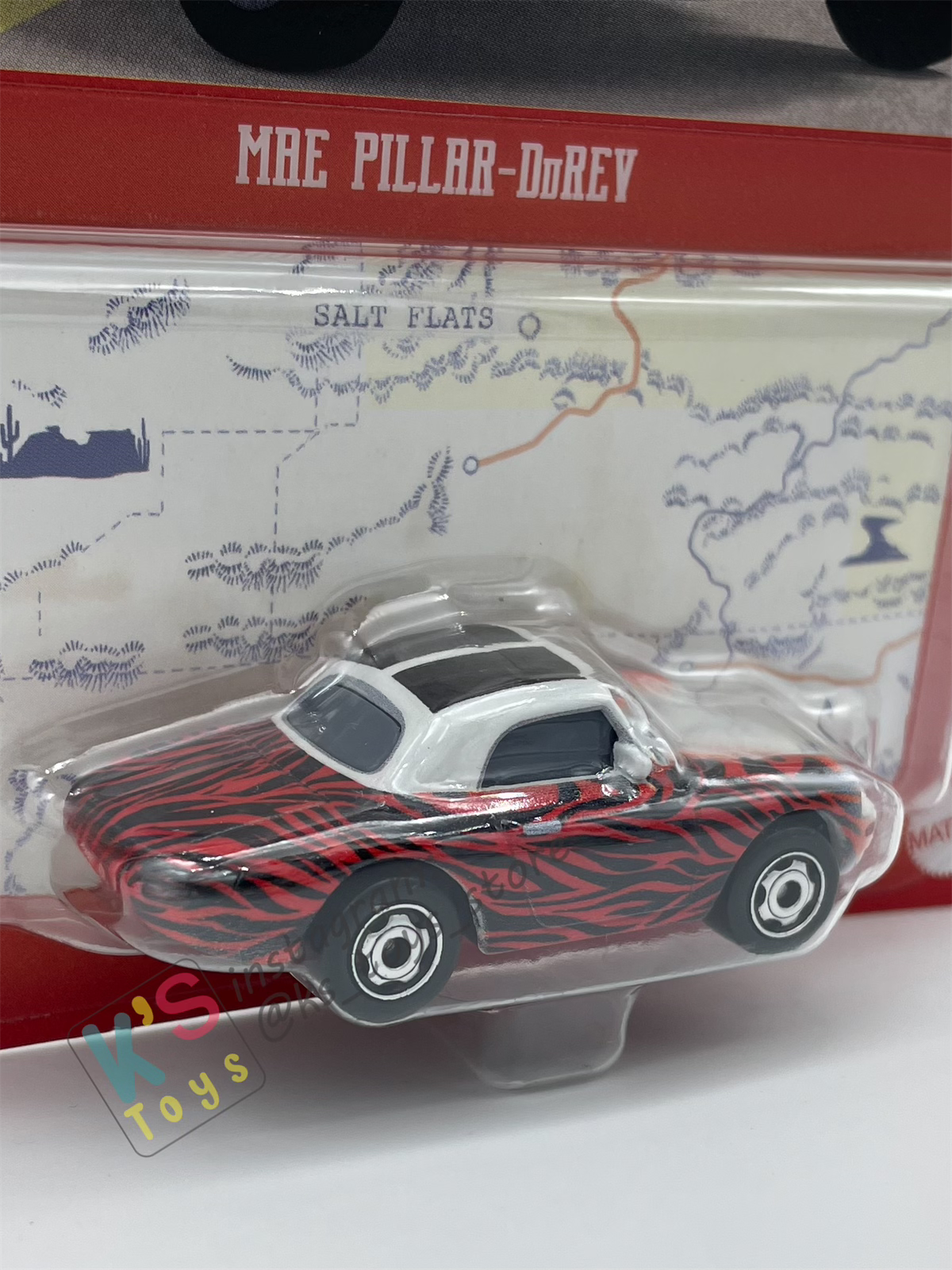 DISNEY PIXAR CARS BY MATTEL - "MAE PILLAR-DUREY" CARS ON THE ROAD SERIES 2023 NEW RELEASE - BNIP