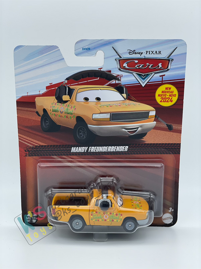 DISNEY PIXAR CARS BY MATTEL - "MANDY FREUNDERBENDER" 2024 NEW RELEASE - BNIP