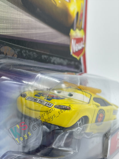 DISNEY PIXAR CARS BY MATTEL, CHARLIE CHECKER RED TAILLIGHTS - WALMART SERIES (NEW) - BNIP