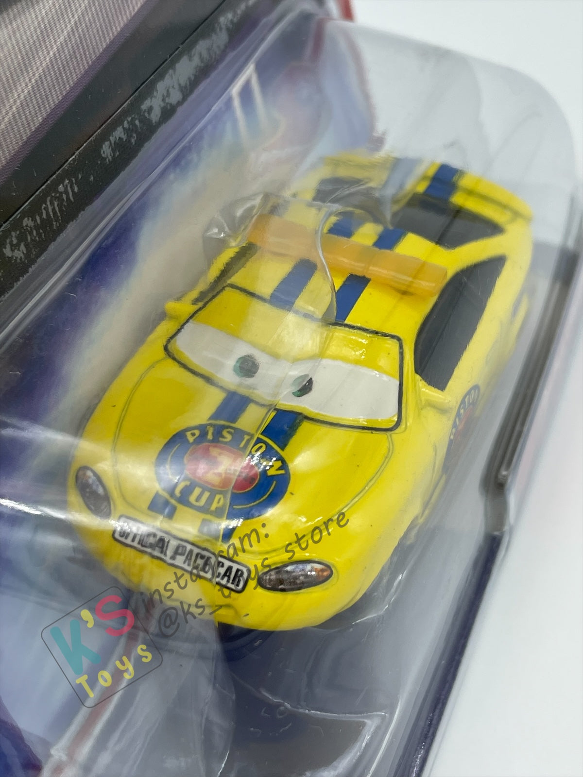 DISNEY PIXAR CARS BY MATTEL, CHARLIE CHECKER RED TAILLIGHTS - WALMART SERIES (NEW) - BNIP