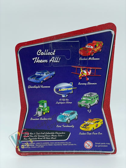 DISNEY PIXAR CARS BY MATTEL, CHARLIE CHECKER RED TAILLIGHTS - WALMART SERIES (NEW) - BNIP
