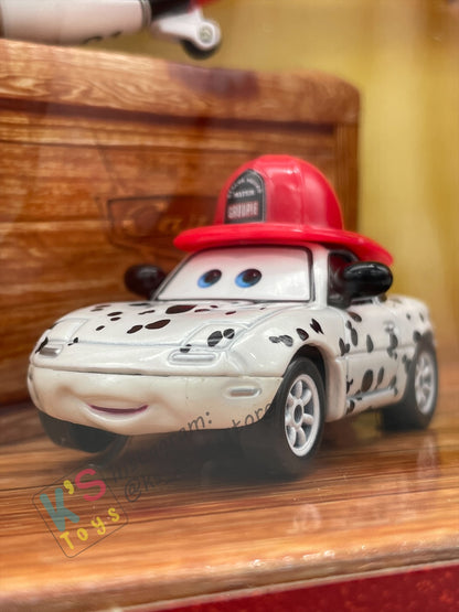 DISNEY PIXAR CARS BY MATTEL - CARS TOON RESCUE SQUAD MATER 4-PACK GIFT SET "RESCUE SQUAD MATER, RESCUE SQUAD CHOPPER, DALMATIAN MIA AND DALMATIAN TIA" - BNIB