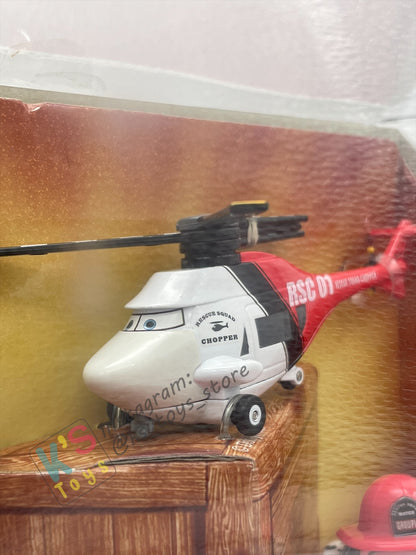 DISNEY PIXAR CARS BY MATTEL - CARS TOON RESCUE SQUAD MATER 4-PACK GIFT SET "RESCUE SQUAD MATER, RESCUE SQUAD CHOPPER, DALMATIAN MIA AND DALMATIAN TIA" - BNIB