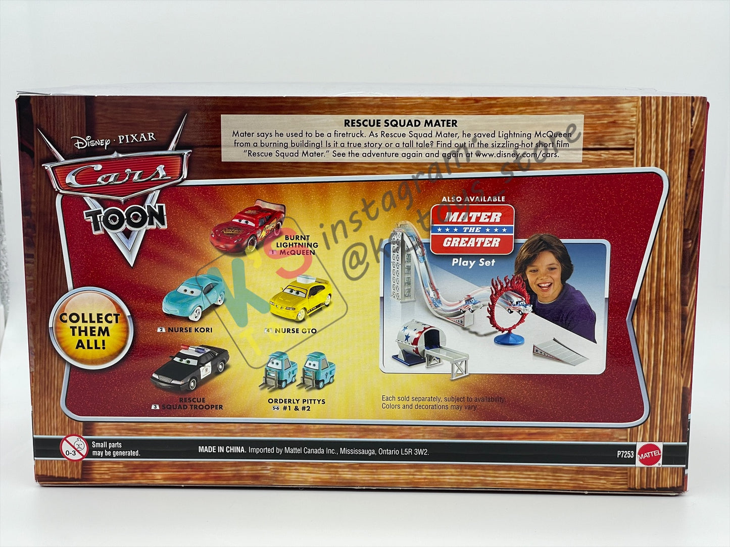 DISNEY PIXAR CARS BY MATTEL - CARS TOON RESCUE SQUAD MATER 4-PACK GIFT SET "RESCUE SQUAD MATER, RESCUE SQUAD CHOPPER, DALMATIAN MIA AND DALMATIAN TIA" - BNIB