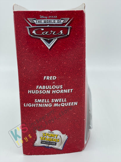 STORY TELLERS DISNEY PIXAR CARS BY MATTEL, 3 PACK "FRED, FABULOUS HUDSON HORNET, SMELL SWELL LIGHTNING MCQUEEN" - BNIP