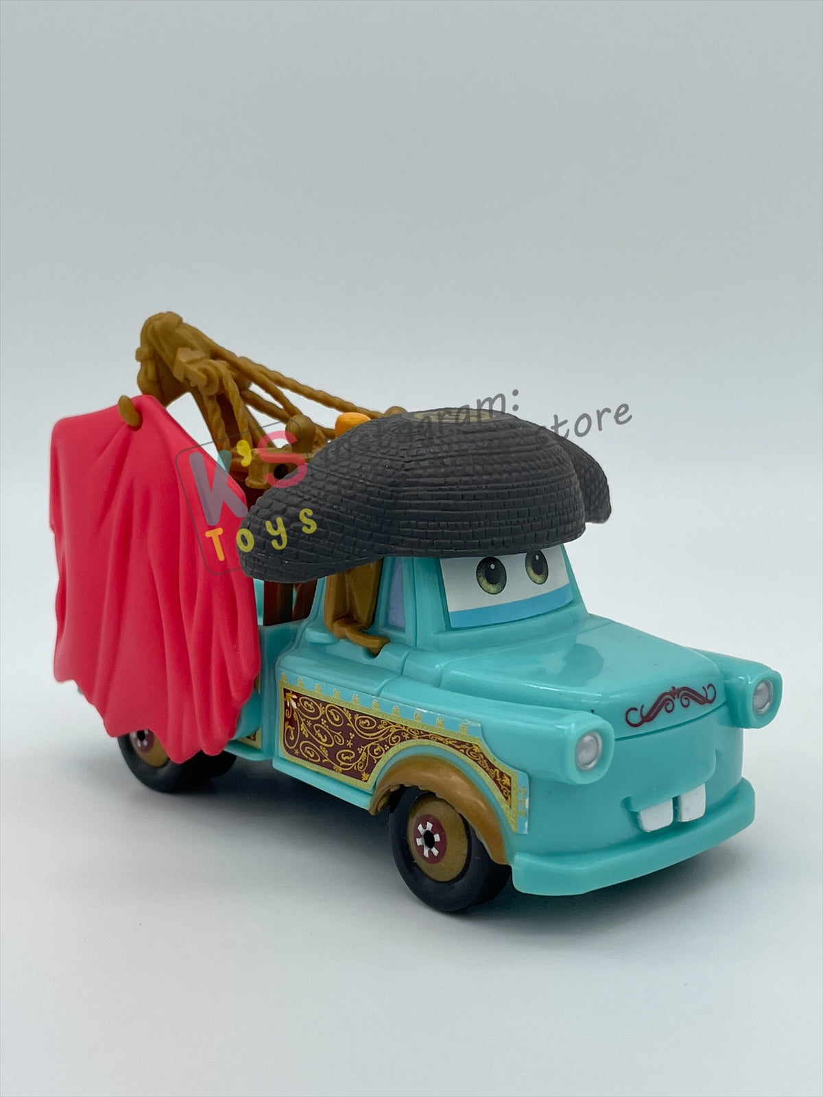 PRE-OWNED / LOOSE DISNEY PIXAR CARS 1:55 BY MATTEL - "EL MATERDOR PLASTIC" FROM PLAYSET - MINT CONDITION