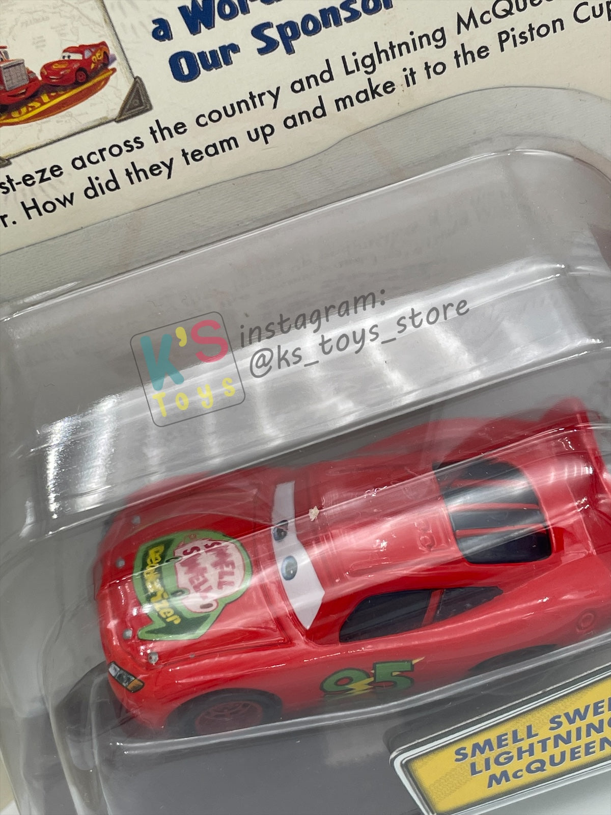 STORY TELLERS DISNEY PIXAR CARS 1:55 BY MATTEL - SMELL SWELL LIGHTNING MCQUEEN - BNIP - PACKAGING IS NOT IN MINT CONDITION!!!