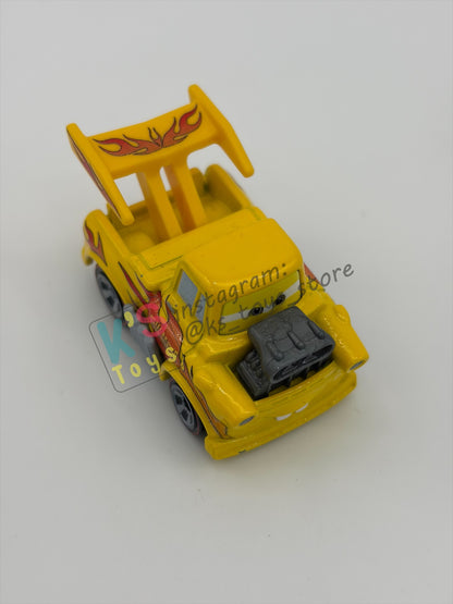 Loose Mini Racers Pixar Disney Cars, FUNNY MATER (HOT ROD MATER) - Near Mint Condition