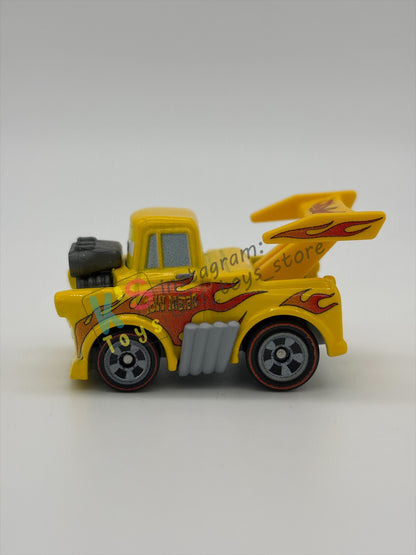 Loose Mini Racers Pixar Disney Cars, FUNNY MATER (HOT ROD MATER) - Near Mint Condition
