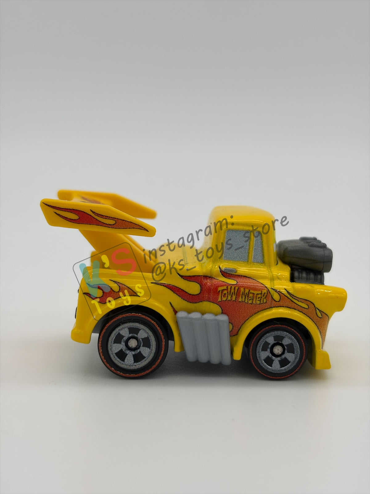 Loose Mini Racers Pixar Disney Cars, FUNNY MATER (HOT ROD MATER) - Near Mint Condition