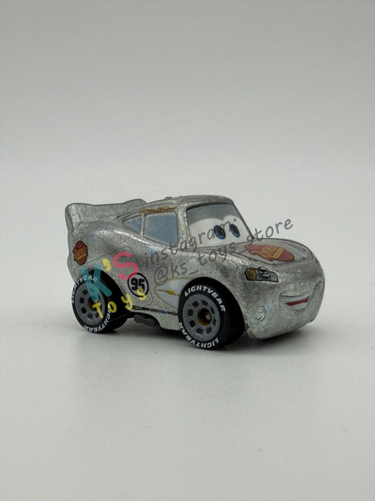 Loose Mini Racers Pixar Disney Cars, SILVER RADIATOR SPRINGS LIGHTNING MCQUEEN - Mint / Near Mint Condition