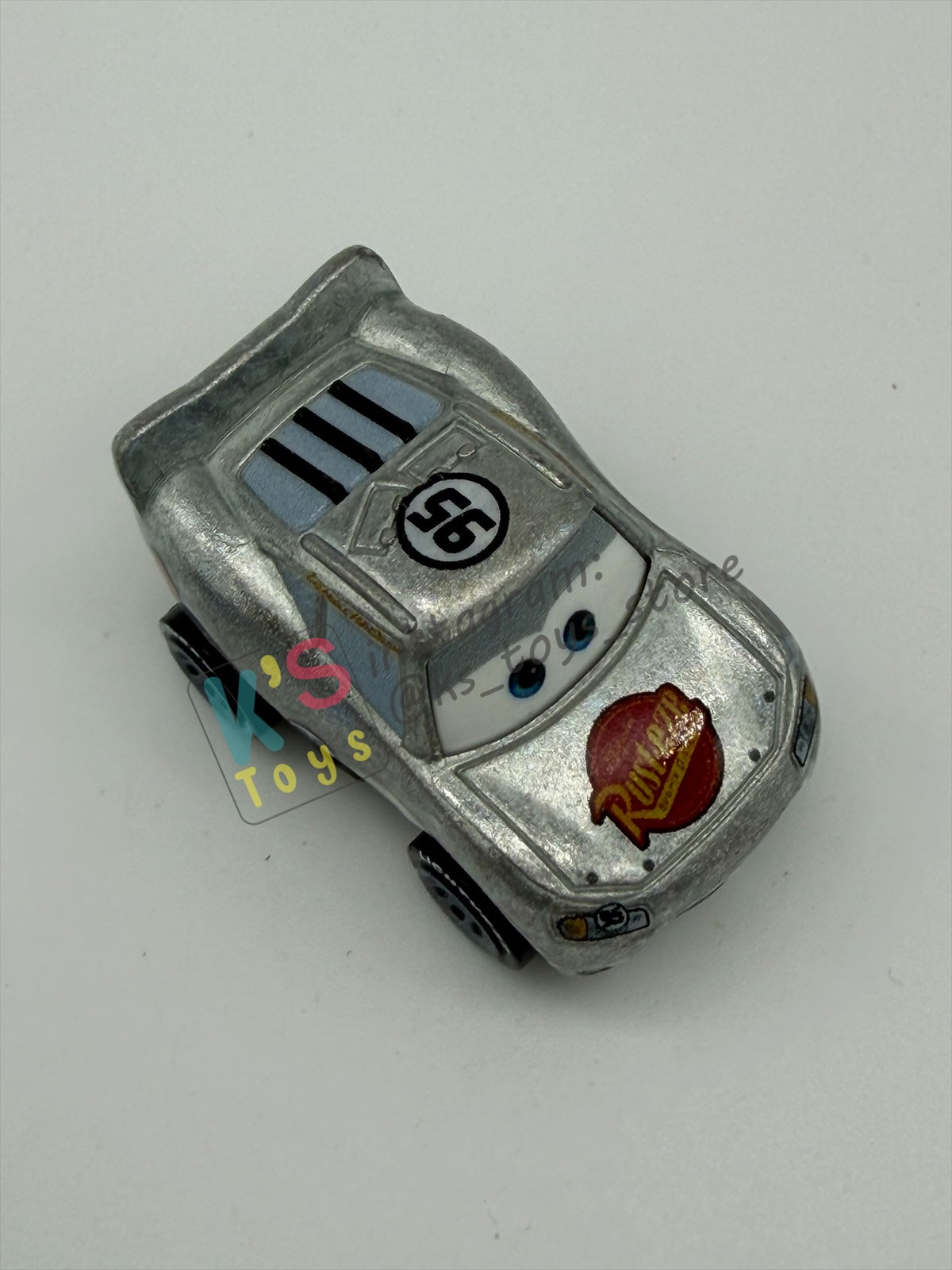 Loose Mini Racers Pixar Disney Cars, SILVER RADIATOR SPRINGS LIGHTNING MCQUEEN - Mint / Near Mint Condition