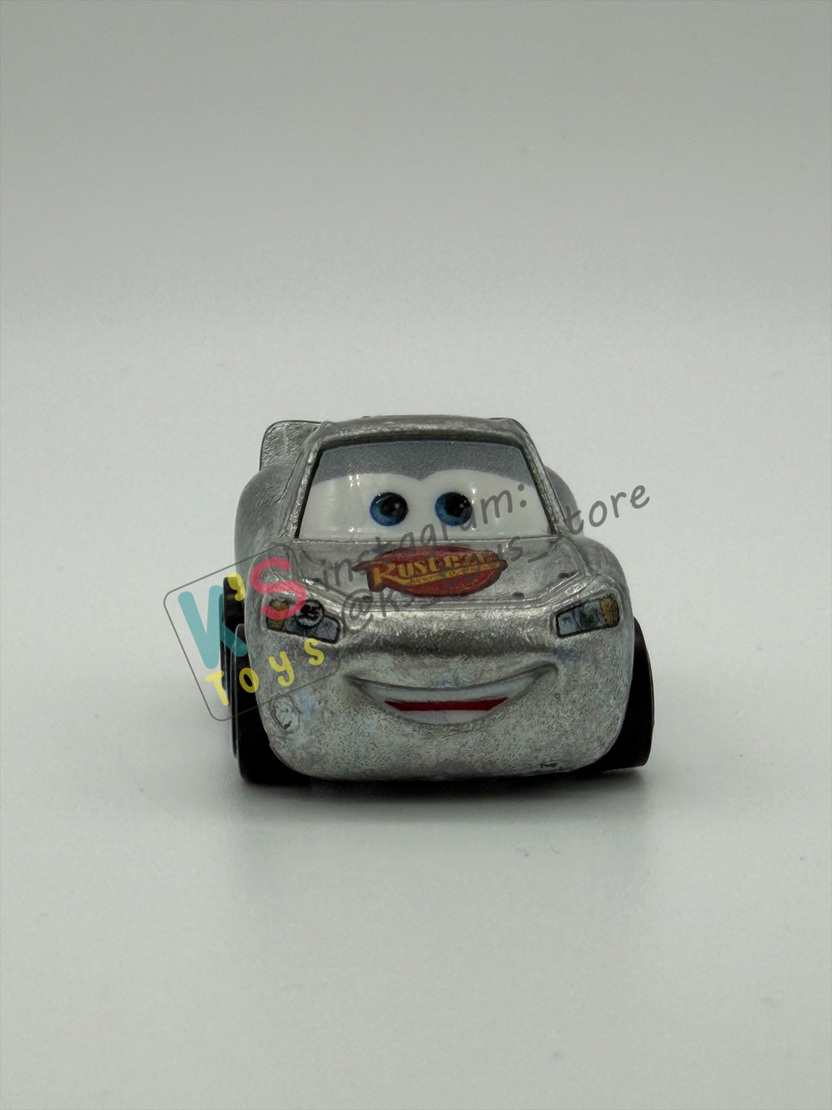 Loose Mini Racers Pixar Disney Cars, SILVER RADIATOR SPRINGS LIGHTNING MCQUEEN - Mint / Near Mint Condition
