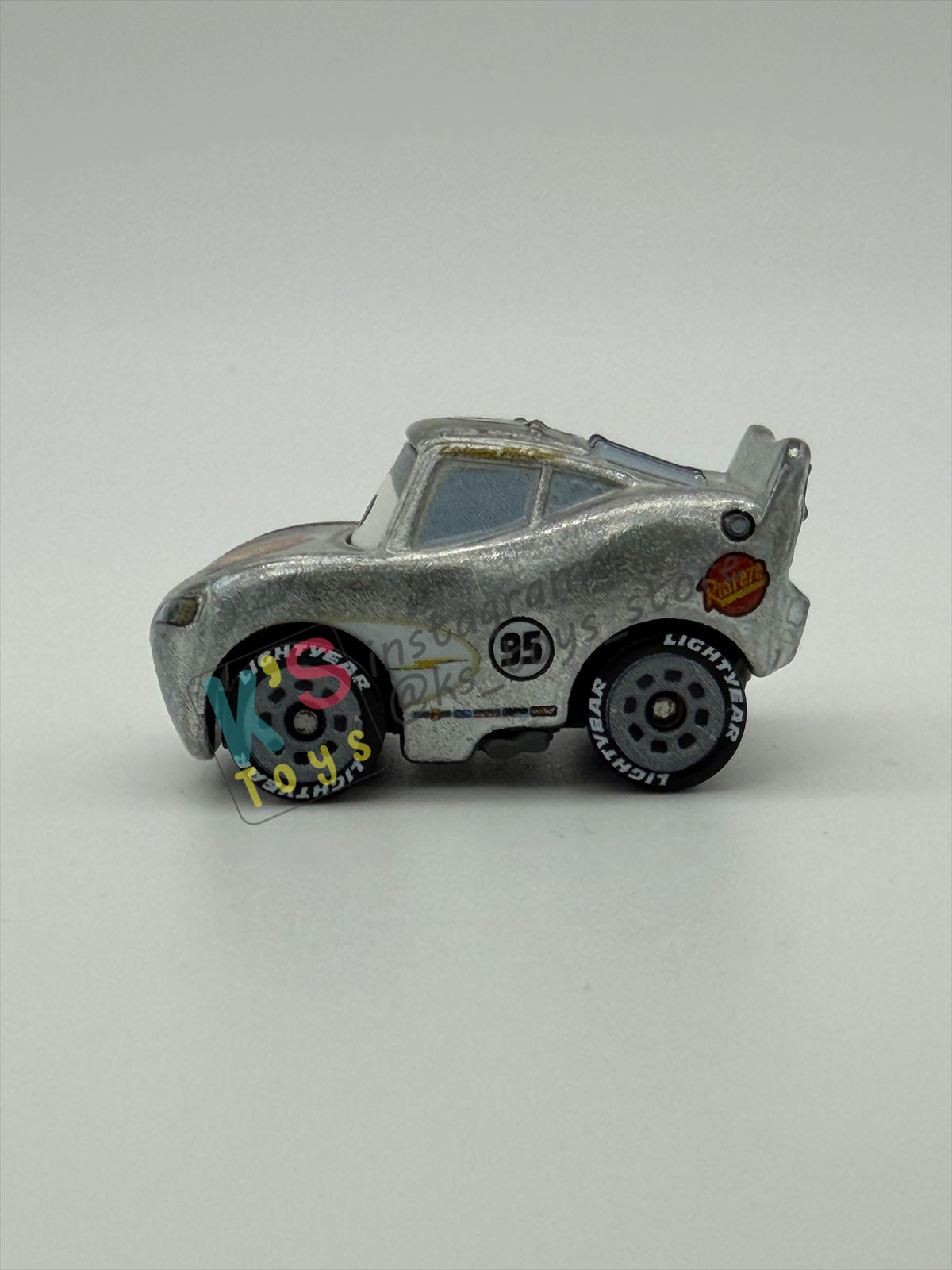 Loose Mini Racers Pixar Disney Cars, SILVER RADIATOR SPRINGS LIGHTNING MCQUEEN - Mint / Near Mint Condition